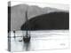 Sailboat in Anacortes Harbor, C.2021 (Charcoal, Ink and Gesso on Paper)-Janel Bragg-Premier Image Canvas