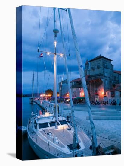 Sailboat in Harbor, Trogir, Croatia-Russell Young-Premier Image Canvas