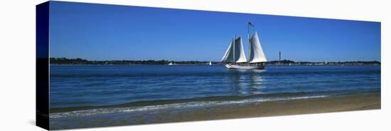 Sailboat in Ocean, Provincetown, Cape Cod, Barnstable County, Massachusetts, USA-null-Premier Image Canvas