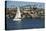 Sailboat in the Pacific Ocean, Newport Beach, Orange County, California, USA-Panoramic Images-Premier Image Canvas