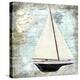 Sailboat Map I-Karen J^ Williams-Stretched Canvas