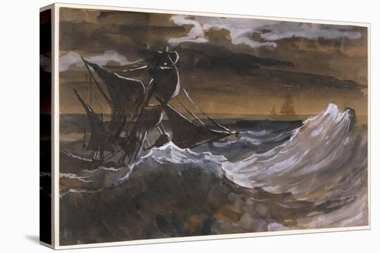 Sailboat on a Raging Sea, c.1818-9-Theodore Gericault-Premier Image Canvas