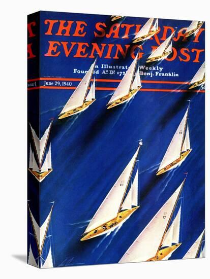 "Sailboat Regatta," Saturday Evening Post Cover, June 29, 1940-Ski Weld-Premier Image Canvas