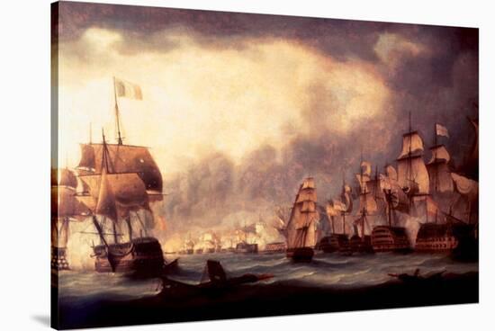 Sailboat Warships, Naval Battle-null-Stretched Canvas