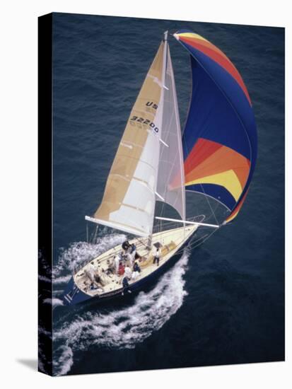 Sailboat with A Colorful Sail-null-Premier Image Canvas