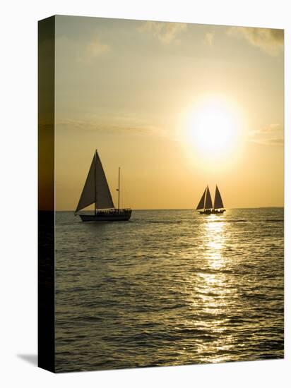 Sailboats at Sunset, Key West, Florida, United States of America, North America-Robert Harding-Premier Image Canvas