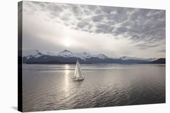 Sailing at Sunset, Alaska ‘09-Monte Nagler-Stretched Canvas