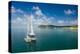 Sailing boat anchoring on Mana Island, Mamanuca Islands, Fiji, South Pacific-Michael Runkel-Premier Image Canvas