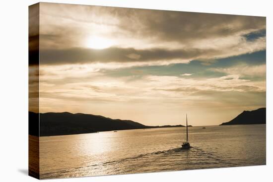 Sailing Boat at Sunset on the Dalmatian Coast, Adriatic, Croatia, Europe-Matthew Williams-Ellis-Premier Image Canvas