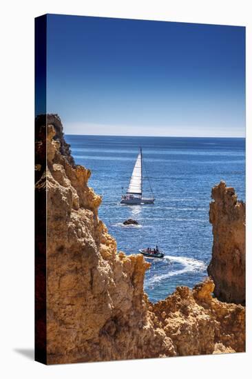 Sailing Boat, Ponta De Piedade, Lagos, Algarve, Portugal-Sabine Lubenow-Premier Image Canvas