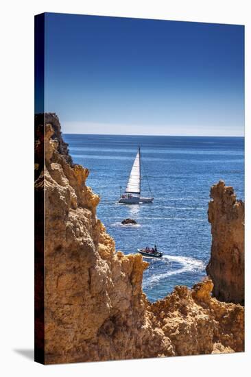 Sailing Boat, Ponta De Piedade, Lagos, Algarve, Portugal-Sabine Lubenow-Premier Image Canvas