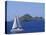 Sailing Boat with the Semaphore Lighthouse Behind, Iles Sanguinaires, Island of Corsica, France-Thouvenin Guy-Premier Image Canvas