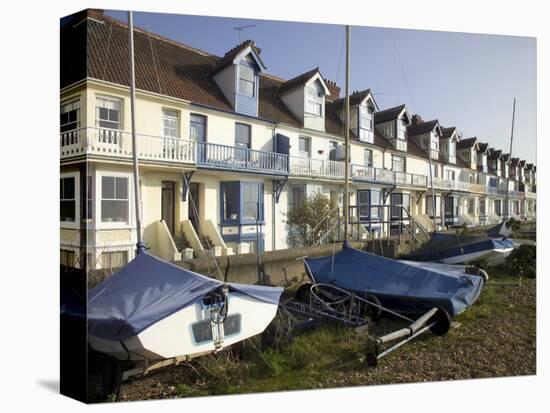 Sailing Boats and Holiday Homes on the Seafront, Whitstable, Kent, England, United Kingdom-David Hughes-Premier Image Canvas