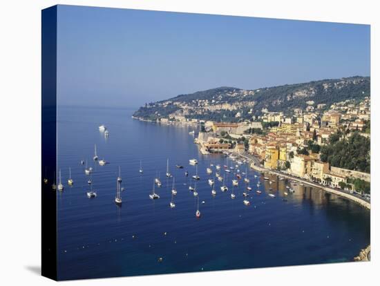 Sailing Boats Off the Coast of Villefrance-Sur-Mer, Provence, France-Robert Harding-Premier Image Canvas