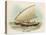 Sailing Catamaran Canoe Used in Fiji-null-Stretched Canvas