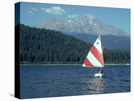 Sailing on Lake Siskiyou, Mt. Shasta, CA-Mark Gibson-Premier Image Canvas