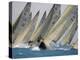 Sailing Race-Sharon Green-Stretched Canvas