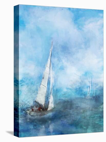 Sailing Sea 1-Ken Roko-Stretched Canvas