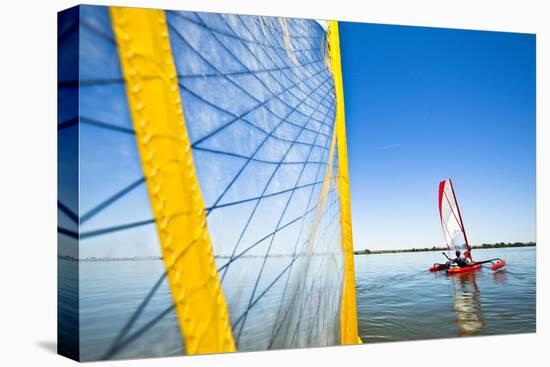 Sailing the Hobie Mirage Adventure Island Kayak Along the Columbia River Near Pasco, Washington-Ben Herndon-Premier Image Canvas