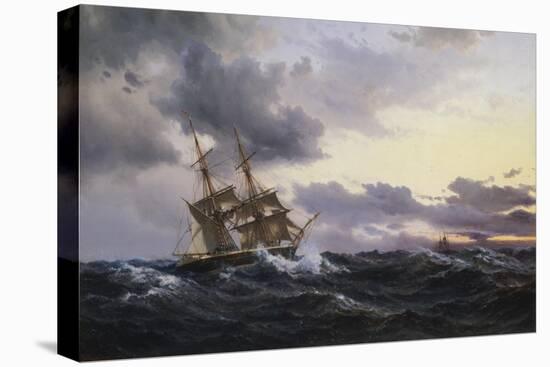 Sailing Vessels in a Stormy Sea, 1879-Wilhelm Melbye-Premier Image Canvas