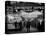 Sailors and Civilians Outside a Brightly Lit Times Square Arcade During WWII-Peter Stackpole-Premier Image Canvas