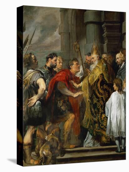 Saint Ambrose and Emperor Theodosius-Sir Anthony Van Dyck-Premier Image Canvas