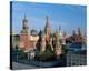 Saint Basil's Cathedral and Spassky Tower, Red Square, Moscow, Russia-null-Stretched Canvas
