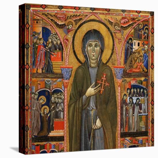 Saint Clare and Scenes from Her Life: Upper Side-Master Of St. Chiara-Premier Image Canvas