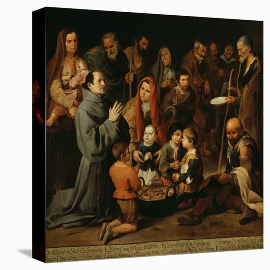 Saint Diego of Alcala Distributing Bread to the Poor-Bartolome Esteban Murillo-Premier Image Canvas