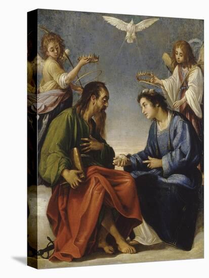 Saint Etienne and Paul Talking Crowned by Two Angels-Giovanni Baglione-Premier Image Canvas