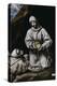 Saint Francis Contemplating a Skull with Brother Leo-El Greco-Premier Image Canvas