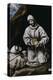 Saint Francis Contemplating a Skull with Brother Leo-El Greco-Premier Image Canvas