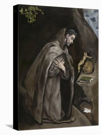 Saint Francis Kneeling in Meditation, 1595-1600-El Greco-Premier Image Canvas