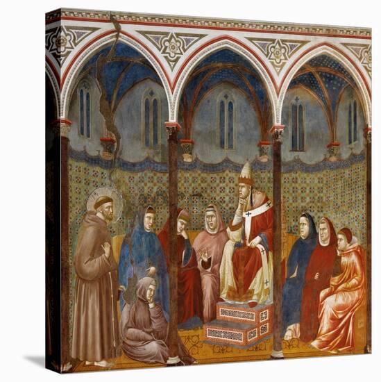 Saint Francis Preaching to Pope Honorius Iii-Giotto-Stretched Canvas