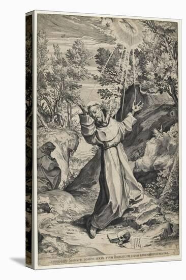 Saint Francis Recieving the Stigmata, 1586-Agostino Carracci-Premier Image Canvas