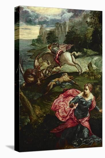 Saint George and the Dragon-Jacopo Robusti Tintoretto-Premier Image Canvas