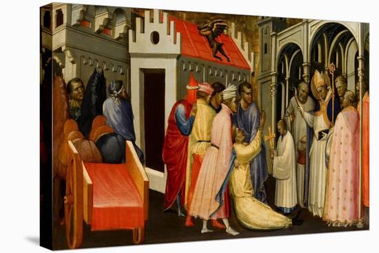 Saint Hugh of Lincoln Exorcises a Man Possessed by the Devil, 1404-1407-Gherardo Starnina-Premier Image Canvas