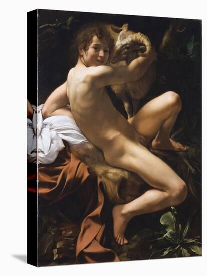 Saint Jean Baptiste. Peinture Baroque De Michelangelo Merisi Detto Il Caravaggio (Le Caravage), 17E-Michelangelo Merisi da Caravaggio-Premier Image Canvas