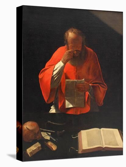 Saint Jerome Reading (Cop), Ca 1636-Georges de La Tour-Premier Image Canvas