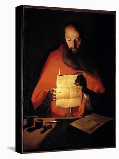 Saint Jerome Reading. Painting by Georges De La Tour (1593-1652), 17Th Century. Oil on Canvas. Dim:-Georges De La Tour-Premier Image Canvas