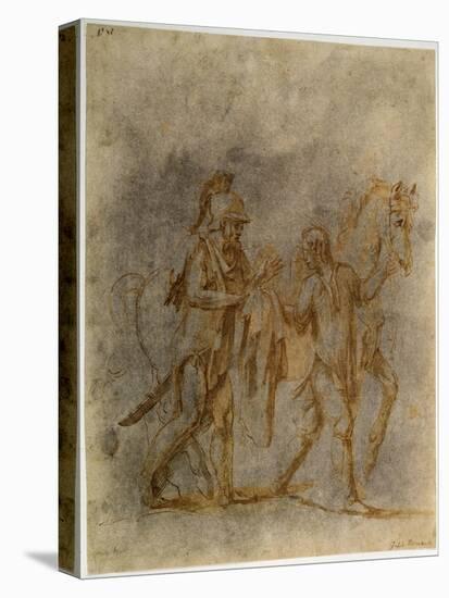 'Saint Martin and a Beggar', early 16th century-Giulio Romano-Premier Image Canvas