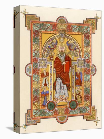 Saint Matthew, an Illuminated Manuscript Page from the Book of Kells, 8th or 9th Century Ad-null-Premier Image Canvas