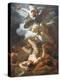 Saint Michael the Archangel Defeats Satan, Corrado Giaquinto, 1703-1765-null-Premier Image Canvas