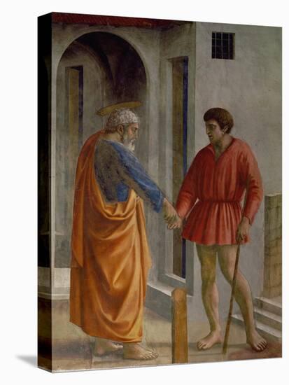Saint Peter Hands the Tribute to the Tax Collector-Masaccio-Premier Image Canvas