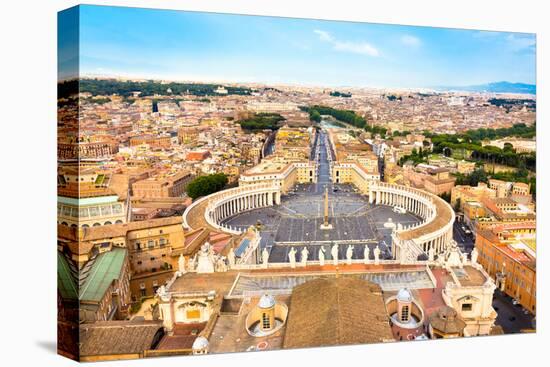 Saint Peter's Square in Vatican, Rome, Italy.-kasto-Premier Image Canvas