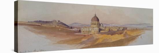 Saint Peters Rome Seen From The Villa Dorta Pamphili watercolor-Edward Lear-Premier Image Canvas