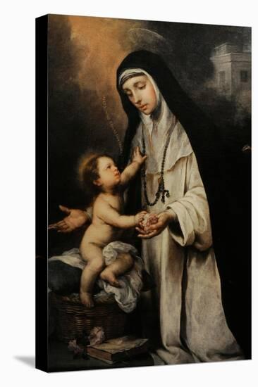 Saint Rose of Lima, Detail, C.1670-Bartolome Esteban Murillo-Premier Image Canvas