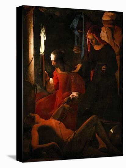 Saint Sebastian Tended by Irene-Georges de La Tour-Premier Image Canvas