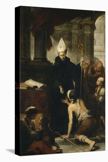 Saint Thomas de Villanueva donnant l'aumône-Bartolome Esteban Murillo-Premier Image Canvas
