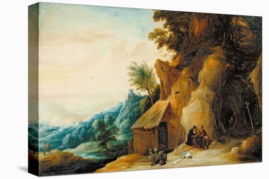 Saints Anthony and Paul in a Landscape, C.1636-38-David Teniers the Younger-Premier Image Canvas